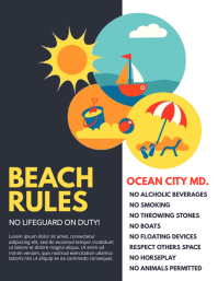 Beach Rules Template PosterMyWall