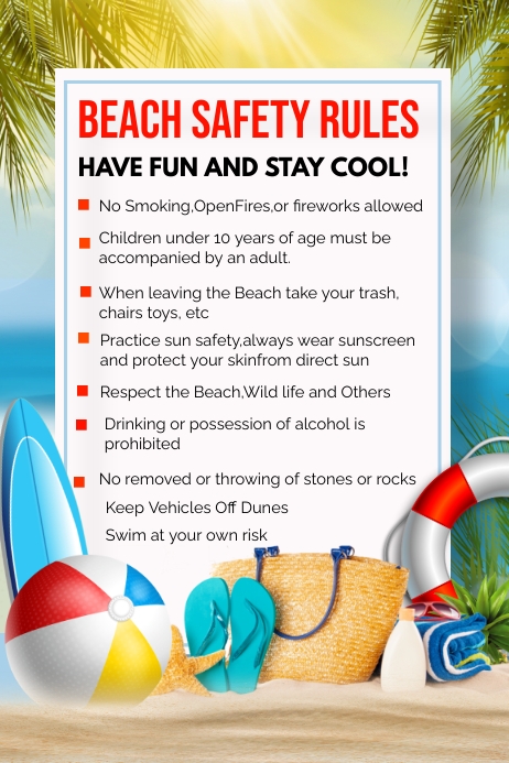 Beach Rules Template PosterMyWall
