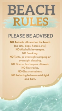 Beach Rules Historia de Instagram template