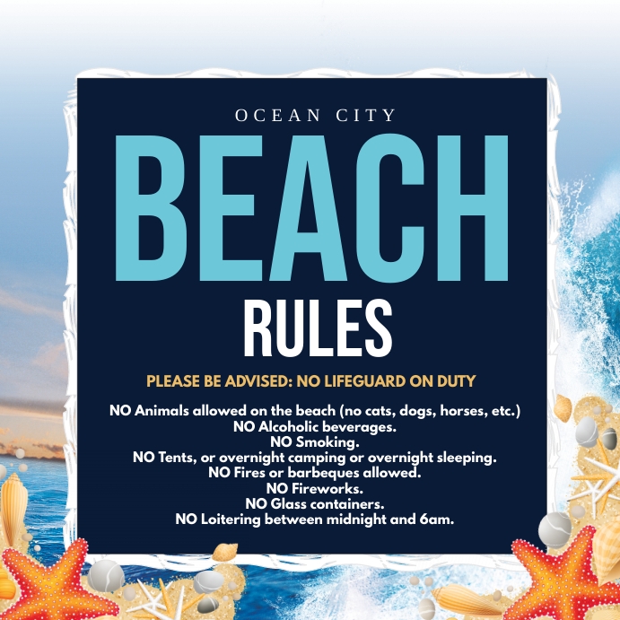 Beach Rules Template PosterMyWall