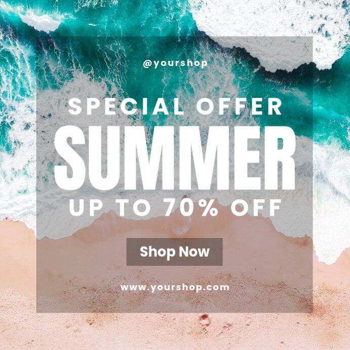 Copy of Beach Summer Special Sale Promo Instagram Post | PosterMyWall