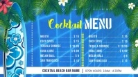 Beach Themed Cocktail Menu Digital Display Video template