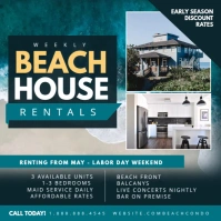 Beach Vacation Home Instagram-bericht template