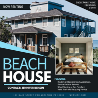 Beach Vacation Home Instagram-Beitrag template