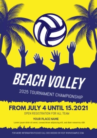 Beach Volleyball A3 template