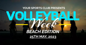 Beach Volleyball Изображение, которым поделились на Facebook template