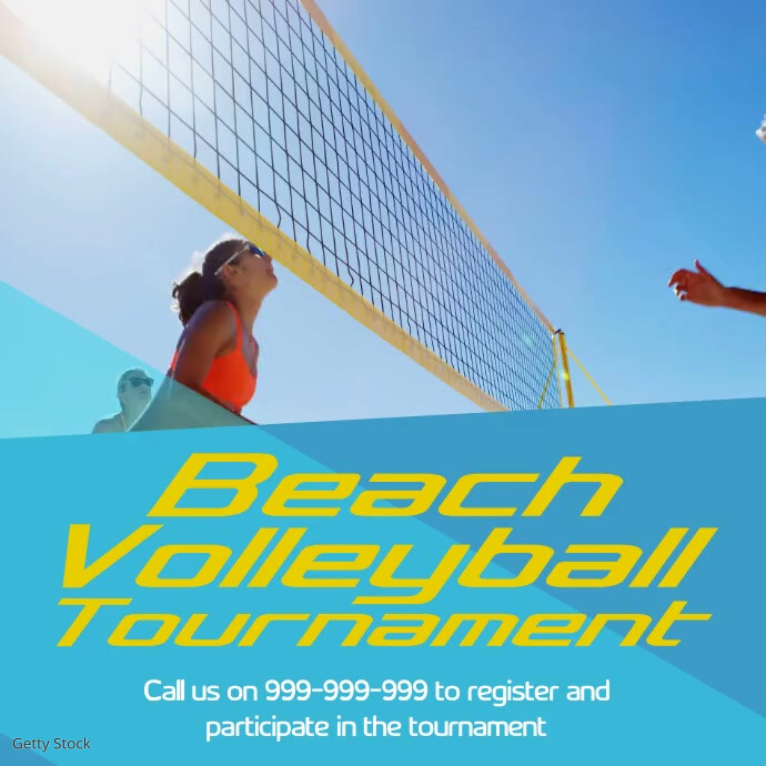 Beach Volleyball Square (1:1) template