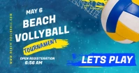 BEACH VOLLEYBALL TOURNAMENT Facebook Shared Image template