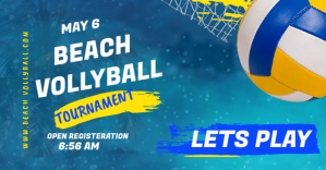BEACH VOLLEYBALL TOURNAMENT Imagem partilhada do Facebook template