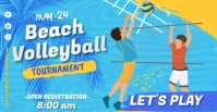 Beach Volleyball Tournament Facebook Group Cover Photo template