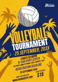 Beach Volleyball Tournament Flyer Template A2