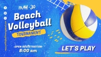 Beach Volleyball Tournaments Vídeo de portada de Facebook (16:9) template