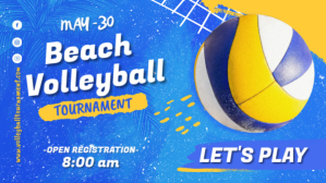 Beach Volleyball Tournaments Facebook Cover Video (16:9) template