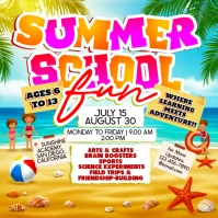 Beachside Summer School Bash! Instagram-opslag template
