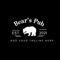 bear's pub logo icon template design Logotipo