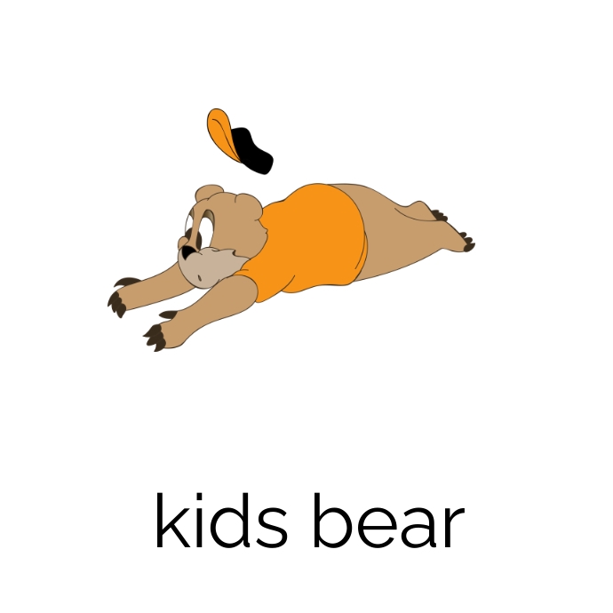 Bear logo, cartoon logo,funny logo template