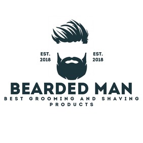 Beard face barber logo template