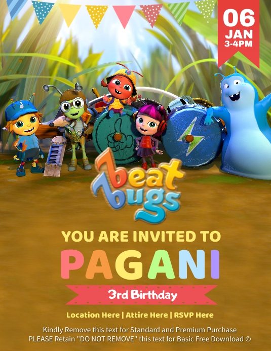 Beat Bugs Template PosterMyWall