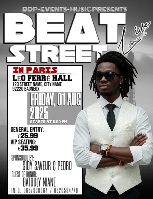 Beat Street Vibes Pamflet (VSA Brief) template