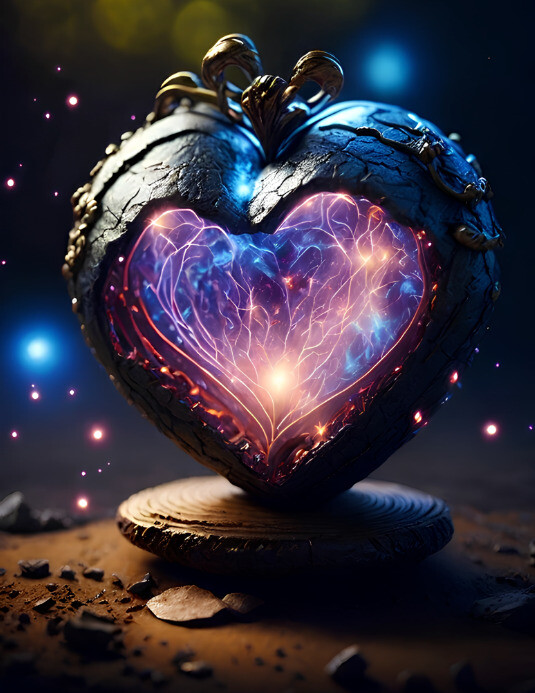 Icon Magic Heart Beautiful air stone heart with magic shining Template | PosterMyWall