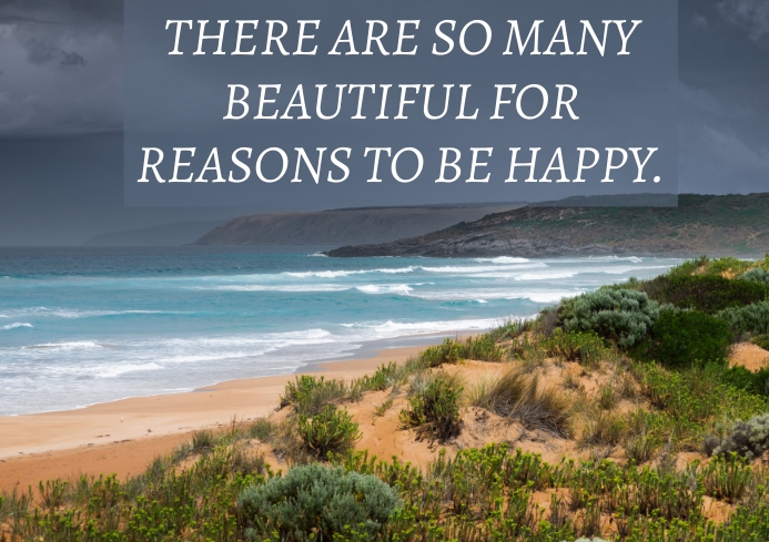 BEAUTIFUL AND HAPPY QUOTE TEMPLATE | PosterMyWall
