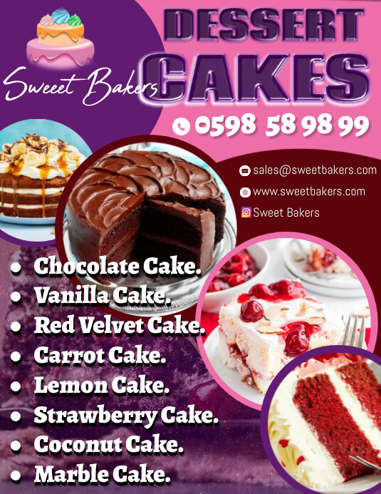 Cake Flyer Examples BEAUTIFUL CAKES BAKERS FLYERS Template | PosterMyWall