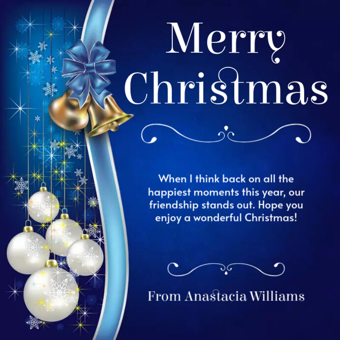 beautiful christmas card design Wpis na Instagrama template