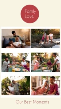 Beautiful Family Photo Gallery Collage Template Instagram Story