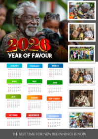 Beautiful Gallery calendar 2025 A3 template