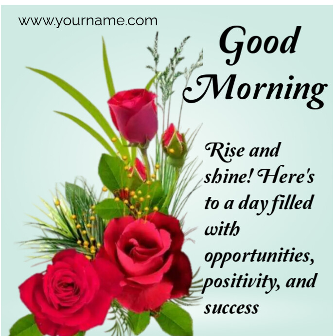 Beautiful Good Morning Greetings Template | PosterMyWall