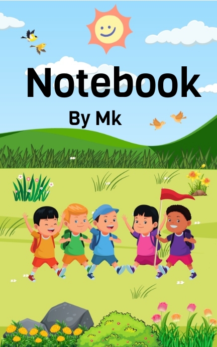 Beautiful kids notebook cover Template | PosterMyWall