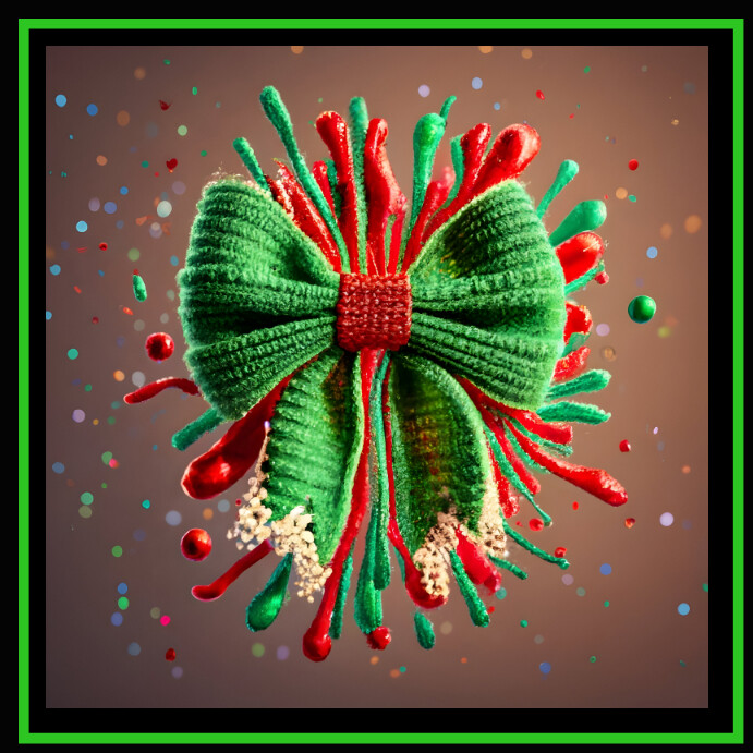 Beautiful mixed Christmas Green and R ribbon Template | PosterMyWall