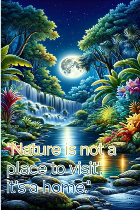 Beautiful Nature Background, Customizable Grafik Pinterest template