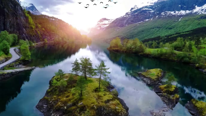 Beautiful Nature Miniatura di YouTube template