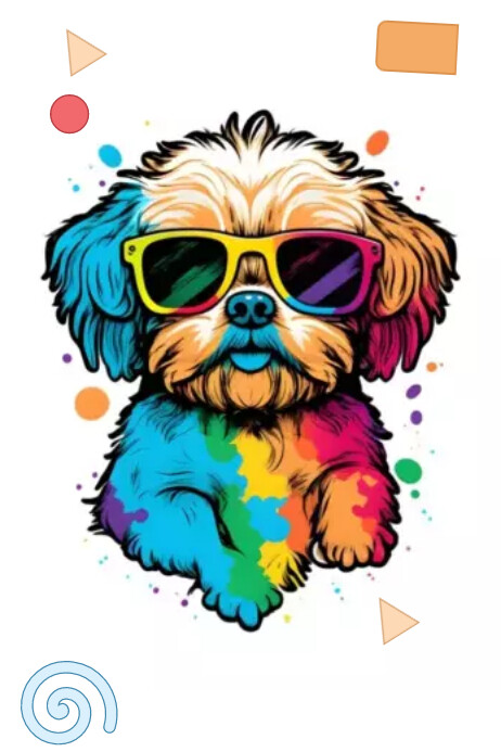 Beautiful puppy T-shirt Affiche template