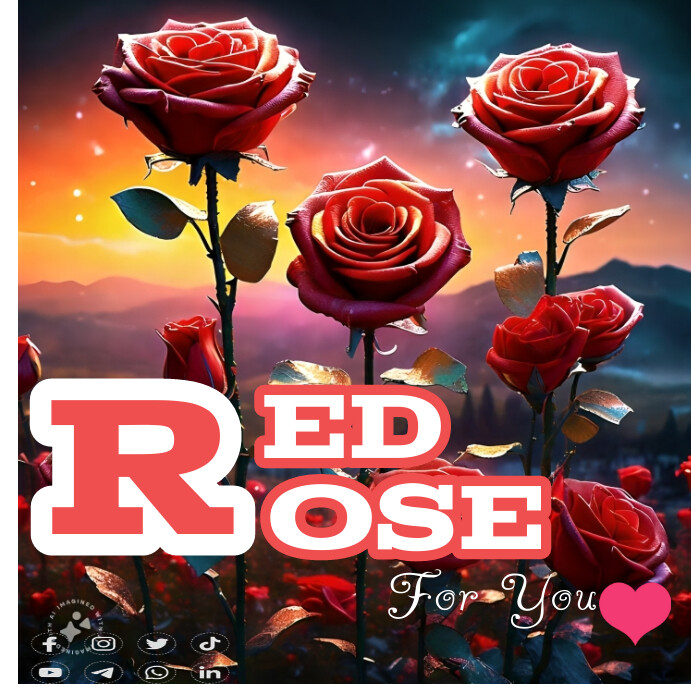 Beautiful Rose Flower Template | PosterMyWall