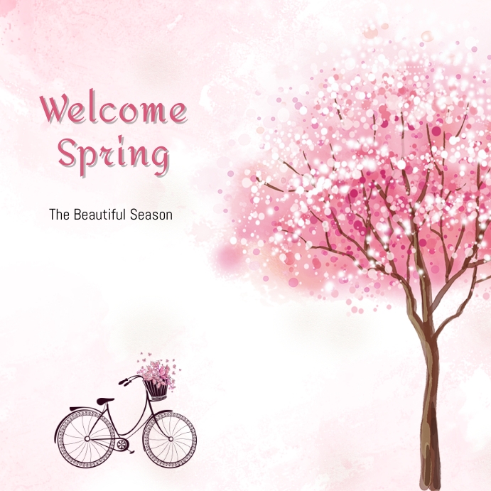 Beautiful Spring Post Template PosterMyWall