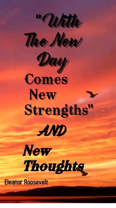 Beautiful Sunset: Inspirational Quote : With The New Day template