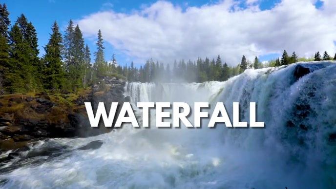 BEAUTIFUL WATERFALL YouTube Thumbnail template