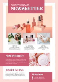 Beauty & Skincare Newsletter Template A4