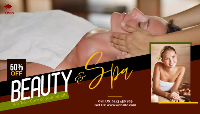 Spa Email Header Beauty & Spa Blog header Template | PosterMyWall