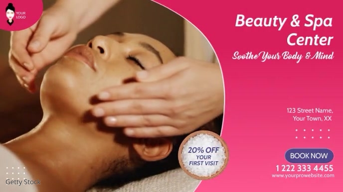 Beauty & Spa Center Video Ad Template | PosterMyWall