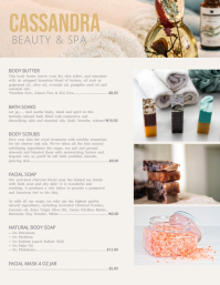 Beauty & Spa Price List Flyer Template