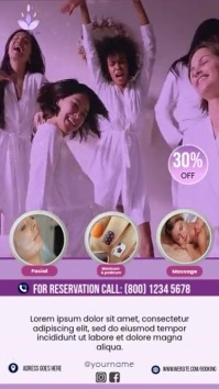 Spa Discount Flyer Template – Elegant Design for Beauty Offers & Promotions Pantalla Digital (9:16)