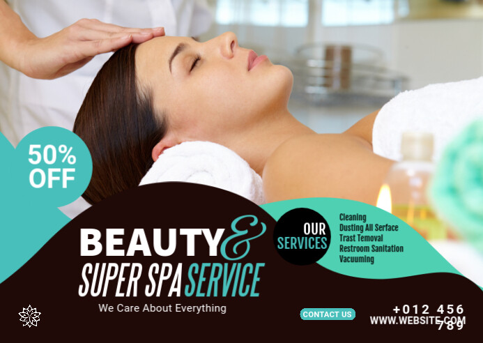Beauty & Spa Banner Ad Pocztówka template