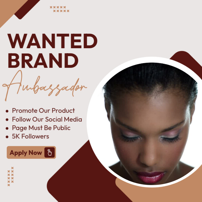 Beauty Ambassador Hiring Instagram-opslag template