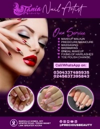 Beauty and Diet, Nail Salon Pamflet (Letter AS) template