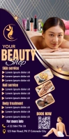 Beauty and diet shop flyer template Roll Up Banner 3' × 6'