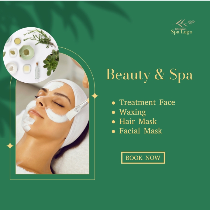 beauty and spa, beauty and spa instasgram pos Instagram Post template