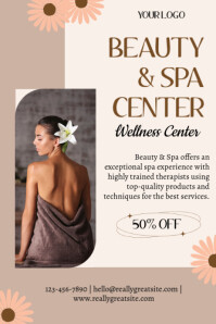 beauty and spa center Cartaz template